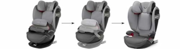 Cybex Gold 2-in-1 Kinder-Autositz Pallas S-Fix, Für Autos mit und ohne ISOFIX, Gruppe 1/2/3 (9-36 kg), Ab ca. 9 Monate bis ca. 12 Jahre, Pepper Black - 