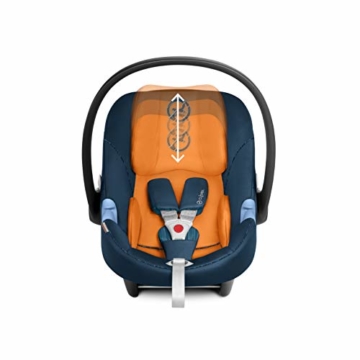 Cybex Gold Babyschale Aton M, Inkl. Neugeboreneneinlage, Ab Geburt bis ca. 18 Monate, Max. 13 kg, Premium Black - 