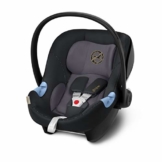 Cybex Gold Babyschale Aton M, Inkl. Neugeboreneneinlage, Ab Geburt bis ca. 18 Monate, Max. 13 kg, Premium Black -