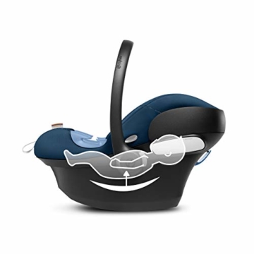 Cybex Gold Babyschale Aton M, Inkl. Neugeboreneneinlage, Ab Geburt bis ca. 18 Monate, Max. 13 kg, Premium Black - 