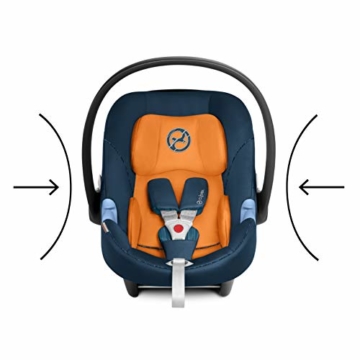 Cybex Gold Babyschale Aton M, Inkl. Neugeboreneneinlage, Ab Geburt bis ca. 18 Monate, Max. 13 kg, Premium Black - 
