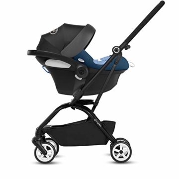 Cybex Gold Babyschale Aton M, Inkl. Neugeboreneneinlage, Ab Geburt bis ca. 18 Monate, Max. 13 kg, Premium Black - 