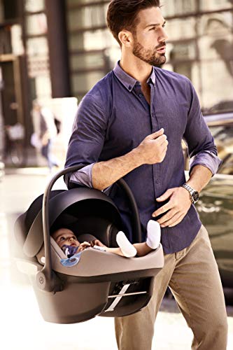 Cybex Gold Babyschale Aton M, Inkl. Neugeboreneneinlage, Ab Geburt bis ca. 18 Monate, Max. 13 kg, Premium Black - 