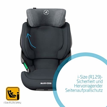 Maxi-Cosi Kore i-Size Kindersitz, mitwachsender Gruppe 2/3 Autositz mit ISOFIX (15-36 kg), Kinderautositz mit max. Seitenaufprallschutz, ab ca. 3, 5 Jahre bis ca 12 Jahre, authentic graphite (grau) - 