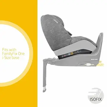 Maxi Cosi Pearl One i-Size Reboarder Autositz, passend zur FamilyFix One i-Size Basisstation, Gruppe 1 Kinderautositz (9-18 kg), nutzbar ab 6 Monate bis 4 Jahre, nomad grey - 