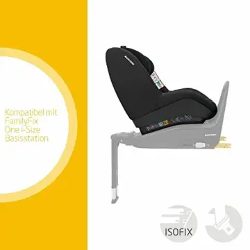 Maxi-Cosi Pearl Smart Kindersitz, Gruppe 1 (9-18 kg) ab 6 Monate - 4 Jahre, rückwärts und vorwärtsgerichtetes Fahren, für Isofix-Basis FamilyFix One i-Size, black grid - 