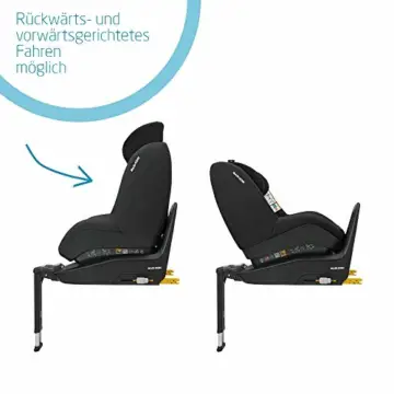 Maxi-Cosi Pearl Smart Kindersitz, Gruppe 1 (9-18 kg) ab 6 Monate - 4 Jahre, rückwärts und vorwärtsgerichtetes Fahren, für Isofix-Basis FamilyFix One i-Size, black grid - 