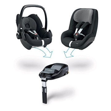 Maxi-Cosi Pebble, Babyschale Gruppe 0+ (0-13 kg), schwarz, ohne Isofix-Station - 