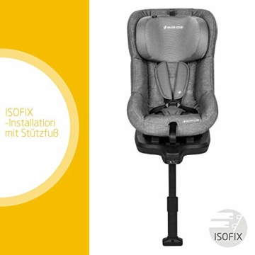 Maxi-Cosi TobiFix Kinderautositz mit Isofix und fünf komfortablen Sitz und Liegepositionen, Gruppe 1 Autositz, Nutzbar ab 9 Monate bis 4 Jahre, nomad grey (grau) 9-18 kg - 